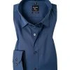 OLYMP Hemd No. Six Super Slim 0436/64/13 Super Slim Fit, Popeline, Blau, Rauchblau