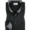 Stenströms Fitted Body 684111/1465/600 Hemd, Twill, Schwarz
