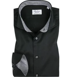 Stenströms Fitted Body 684111/1465/600 Hemd, Twill, Schwarz