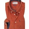 Barbour Hemd Morris dark clay MSH4049RE36 Tailored Fit, Cord, Mango