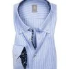 Jacques Britt Slim Fit Treviso Mix B.D. 167150/12 Hemd, Popeline, Bleu kariert, Blau