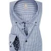 Jacques Britt Slim Fit Treviso Mix B.D. 167150/15 Hemd, Popeline, Navy kariert, Dunkelblau