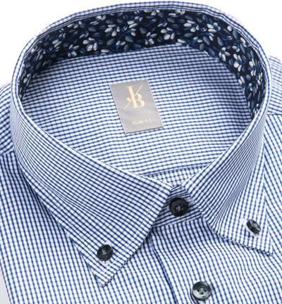 Jacques Britt Slim Fit Treviso Mix B.D. 167150/15 Hemd, Popeline, Navy kariert, Dunkelblau 2 Jacques Britt Slim Fit Treviso Mix B.D. 167150/15 Hemd, Popeline, Navy kariert, Dunkelblau – Bild 2