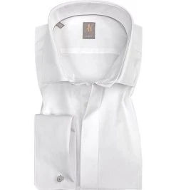 Jacques Britt Slim Fit Gala-Scala UMA 960268/01 Hemd, Popeline, Weiß