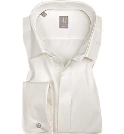 Jacques Britt Slim Fit Gala-Scala UMA 960268/02 Hemd, Popeline, Ecru