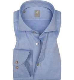 Jacques Britt Custom Fit Roma Hai 960760/11 Hemd, Baumwolle, Bleu, Blau