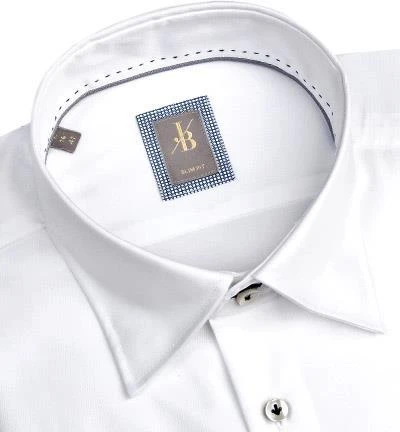 Jacques Britt Slim Fit Messina Kent 950576/01 Hemd, Twill, Weiß 2 Jacques Britt Slim Fit Messina Kent 950576/01 Hemd, Twill, Weiß – Bild 2