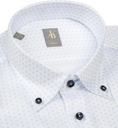 Jacques Britt Slim FitTreviso B.D.167201/10 Hemd, Baumwolle, Weiß-blau gemustert, Blau 2 Jacques Britt Slim FitTreviso B.D.167201/10 Hemd, Baumwolle, Weiß-blau gemustert, Blau – Bild 2