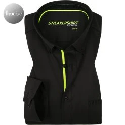 Venti Modern Fit B.D. 172824900/800 Hemd, Popeline, Schwarz