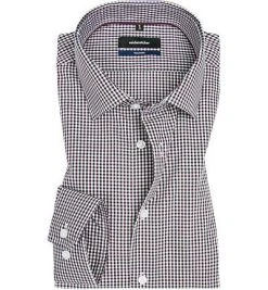 Seidensticker Tailored Kent 247190/47 Hemd, Tailored Fit, Popeline, Rot-navy kariert, Rot