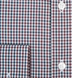 Seidensticker Tailored Kent 247190/47 Hemd, Tailored Fit, Popeline, Rot-navy kariert, Rot -hemdenverkauf 278410 norm3