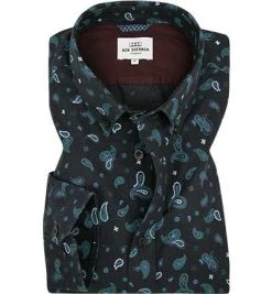 Ben Sherman Hemd B.D. 48007/025 Regular Fit, Baumwolle, Navy gemustert, Navy