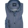 JOOP! Hemd JJSH-19Heli-W 30006622/410 Slim Fit, Twill, Marineblau gemustert, Marine