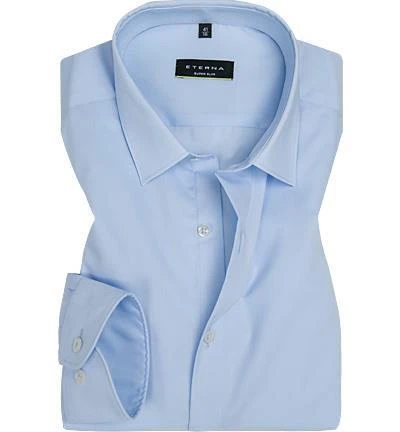 ETERNA super slim 8424/Z181/10 Hemd, Popeline, Hellblau 1 ETERNA super slim 8424/Z181/10 Hemd, Popeline, Hellblau