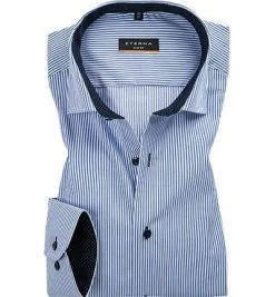 ETERNA slim fit 8992/F140/16 Hemd, Baumwolle, Blau gestreift, Blau