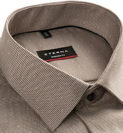 ETERNA modern fit 8083/X18P/27 Hemd, Baumwolle, Beige gemustert, Beige 2 ETERNA modern fit 8083/X18P/27 Hemd, Baumwolle, Beige gemustert, Beige – Bild 2