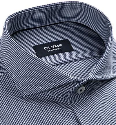 OLYMP Signature OLYMP Hemd Signature 8512/84/13 Tailored Fit, Popeline, Blau kariert, Rauchblau 2 OLYMP Signature OLYMP Hemd Signature 8512/84/13 Tailored Fit, Popeline, Blau kariert, Rauchblau – Bild 2