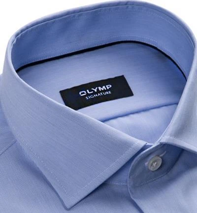 OLYMP Signature OLYMP Hemd Signature 8535/85/11 Tailored Fit, Popeline, Bleu gestreift, Bleu 2 OLYMP Signature OLYMP Hemd Signature 8535/85/11 Tailored Fit, Popeline, Bleu gestreift, Bleu – Bild 2