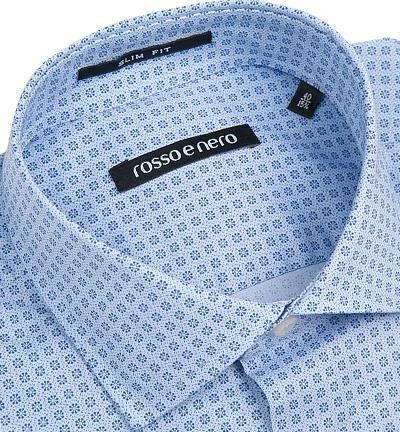 rosso e nero Hemd Slim Line 6013/0 Slim Fit, Popeline, Bleu gemustert, Hellblau 2 rosso e nero Hemd Slim Line 6013/0 Slim Fit, Popeline, Bleu gemustert, Hellblau – Bild 2