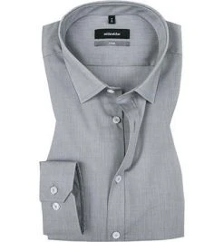 Seidensticker X-Slim Kent 477870/32 Hemd, X-Slim Fit, Popeline, Grau