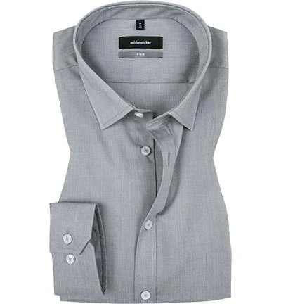 Seidensticker X-Slim Kent 477870/32 Hemd, X-Slim Fit, Popeline, Grau 1 Seidensticker X-Slim Kent 477870/32 Hemd, X-Slim Fit, Popeline, Grau