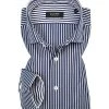 OLYMP Signature OLYMP Hemd Signature 8510/84/13 Tailored Fit, Baumwolle, Blau-weiß gestreift, Rauchblau