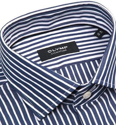 OLYMP Signature OLYMP Hemd Signature 8510/84/13 Tailored Fit, Baumwolle, Blau-weiß gestreift, Rauchblau 2 OLYMP Signature OLYMP Hemd Signature 8510/84/13 Tailored Fit, Baumwolle, Blau-weiß gestreift, Rauchblau – Bild 2