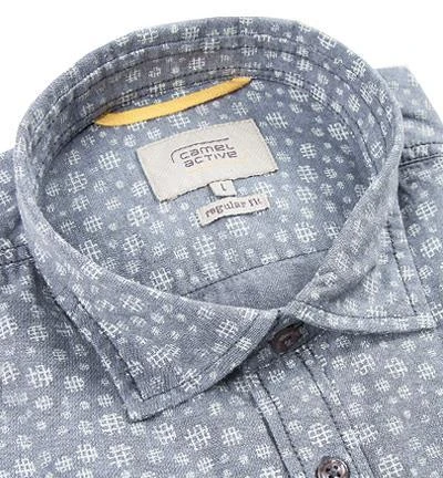 camel active Hemd Jean Hai 325260/10 Regular Fit, Baumwolle, Navy-weiß gestreift, Light blue 3 camel active Hemd Jean Hai 325260/10 Regular Fit, Baumwolle, Navy-weiß gestreift, Light blue – Bild 3