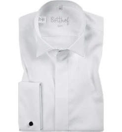 Botthof Smokinghemd Slim Kläppchen 37-85-292/10 Slim Fit, Popeline, Weiß