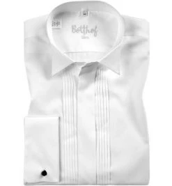 Botthof Smokinghemd Slim Kläppchen 37-85-294/10 Slim Fit, Popeline, Weiß