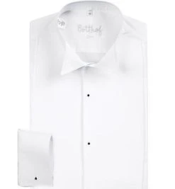 Botthof Frackhemd Slim Kläppchen 80-85-102/10 Slim Fit, Baumwolle, Weiß