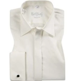 Botthof Hemd Regular UMA Kent 55-172/12 Regular Fit, Popeline, Ecru, Perlmut