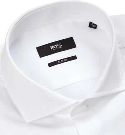 BOSS Hemd Jason 50380059/100 Slim Fit, Baumwolle, Weiß 2 BOSS Hemd Jason 50380059/100 Slim Fit, Baumwolle, Weiß – Bild 2