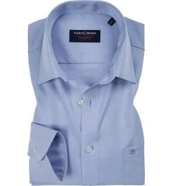 CasaModa Comfort Fit Kent EL 006059/115 Hemd, Baumwolle, Extra langer Arm, Hellblau meliert, Himmelblau