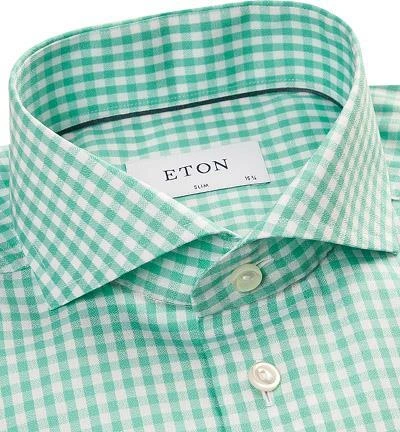 ETON Hemd 67/73511/63 Slim Fit, Fil à Fil, Türkis-weiß kariert, Grün 2 ETON Hemd 67/73511/63 Slim Fit, Fil à Fil, Türkis-weiß kariert, Grün – Bild 2