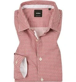 Strellson Hemd Caspar-W 30009216/625 Popeline, Rot gemustert, Rot