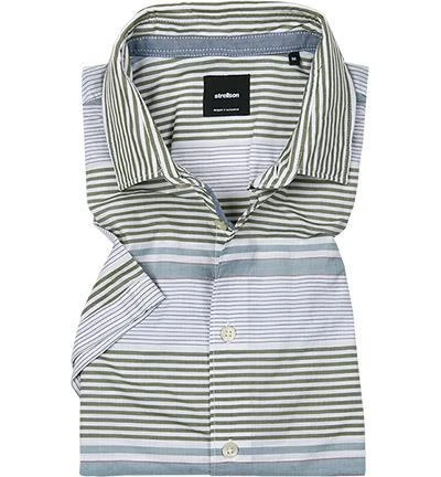 Strellson Hemd Caspar1 30009213/315 Kurzarmhemd, Baumwolle, Taubenblau gestreift, Weiß-grün-blau 1 Strellson Hemd Caspar1 30009213/315 Kurzarmhemd, Baumwolle, Taubenblau gestreift, Weiß-grün-blau