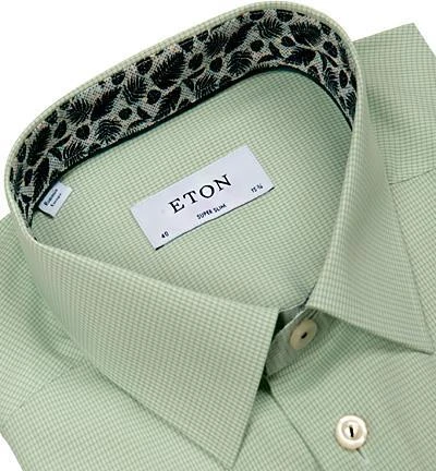ETON Hemd 2716/88836/63 Super Slim Fit, Popeline, Grün kariert, Grün 2 ETON Hemd 2716/88836/63 Super Slim Fit, Popeline, Grün kariert, Grün – Bild 2