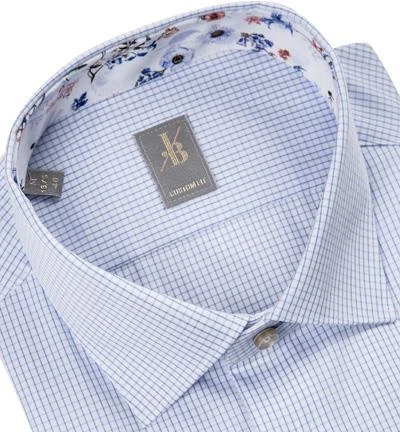 Jacques Britt Hemd Como Mix 334050/11 Custom Fit, Twill, Weiß-bleu kariert, Blau 2 Jacques Britt Hemd Como Mix 334050/11 Custom Fit, Twill, Weiß-bleu kariert, Blau – Bild 2