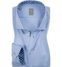 Jacques Britt Hemd Como Mix 334000/10 Custom Fit, Twill, Blau