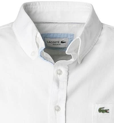 LACOSTE Hemd CH4975/001 Kurzarmhemd, Regular Fit, Oxford, Weiß 2 LACOSTE Hemd CH4975/001 Kurzarmhemd, Regular Fit, Oxford, Weiß – Bild 2