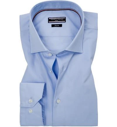 Tommy Hilfiger Tailored Hemd TT0TT01936/410 Slim Fit, Popeline, Bleu, Hellblau 1 Tommy Hilfiger Tailored Hemd TT0TT01936/410 Slim Fit, Popeline, Bleu, Hellblau