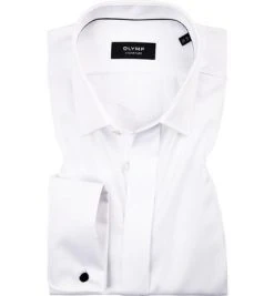 OLYMP Signature OLYMP Hemd Signature 8523/15/00 Tailored Fit, Satin, Weiß