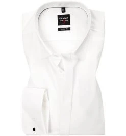 OLYMP Hemd Level Five Body Fit EL 1276/70/20 Popeline, Extra langer Arm, Wollweiß, Hellbeige