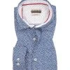 NAPAPIJRI Hemd marine N0YHEF56 Slim Fit, Popeline, Weiß-blau gemustert