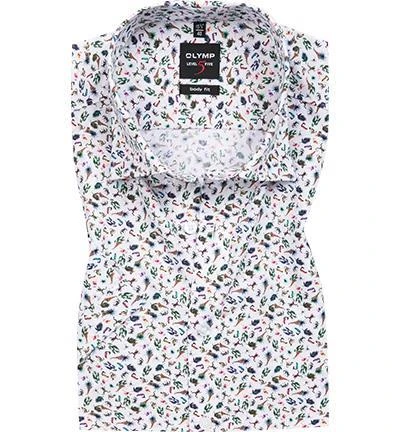 OLYMP Hemd Level Five Body Fit 2048/12/41 Kurzarmhemd, Popeline, Multicolor gemustert, Mint 1 OLYMP Hemd Level Five Body Fit 2048/12/41 Kurzarmhemd, Popeline, Multicolor gemustert, Mint