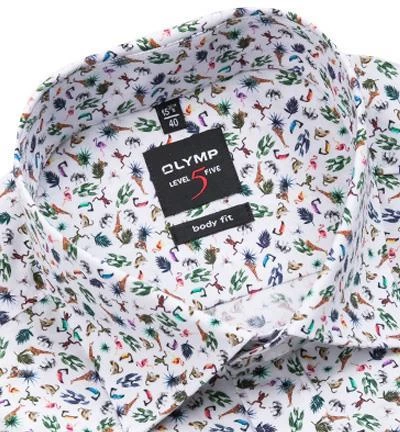 OLYMP Hemd Level Five Body Fit 2048/12/41 Kurzarmhemd, Popeline, Multicolor gemustert, Mint 2 OLYMP Hemd Level Five Body Fit 2048/12/41 Kurzarmhemd, Popeline, Multicolor gemustert, Mint – Bild 2