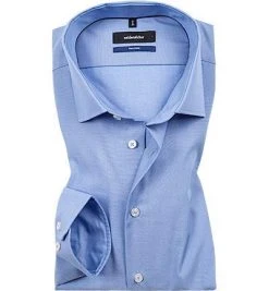 Seidensticker Hemd 241600/14 Tailored Fit, Popeline, Blau