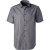 Seidensticker Hemd 241601/34 Kurzarmhemd, Tailored Fit, Popeline, Grau