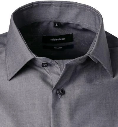 Seidensticker Hemd 241601/34 Kurzarmhemd, Tailored Fit, Popeline, Grau 3 Seidensticker Hemd 241601/34 Kurzarmhemd, Tailored Fit, Popeline, Grau – Bild 3